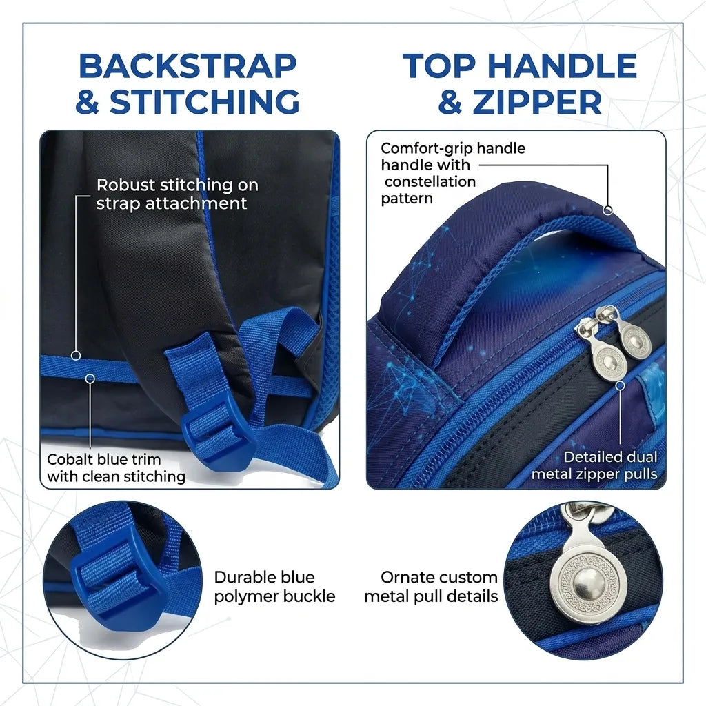 Captain America Design School Bag – Premium Trolley-Attachable Backpack for Kids