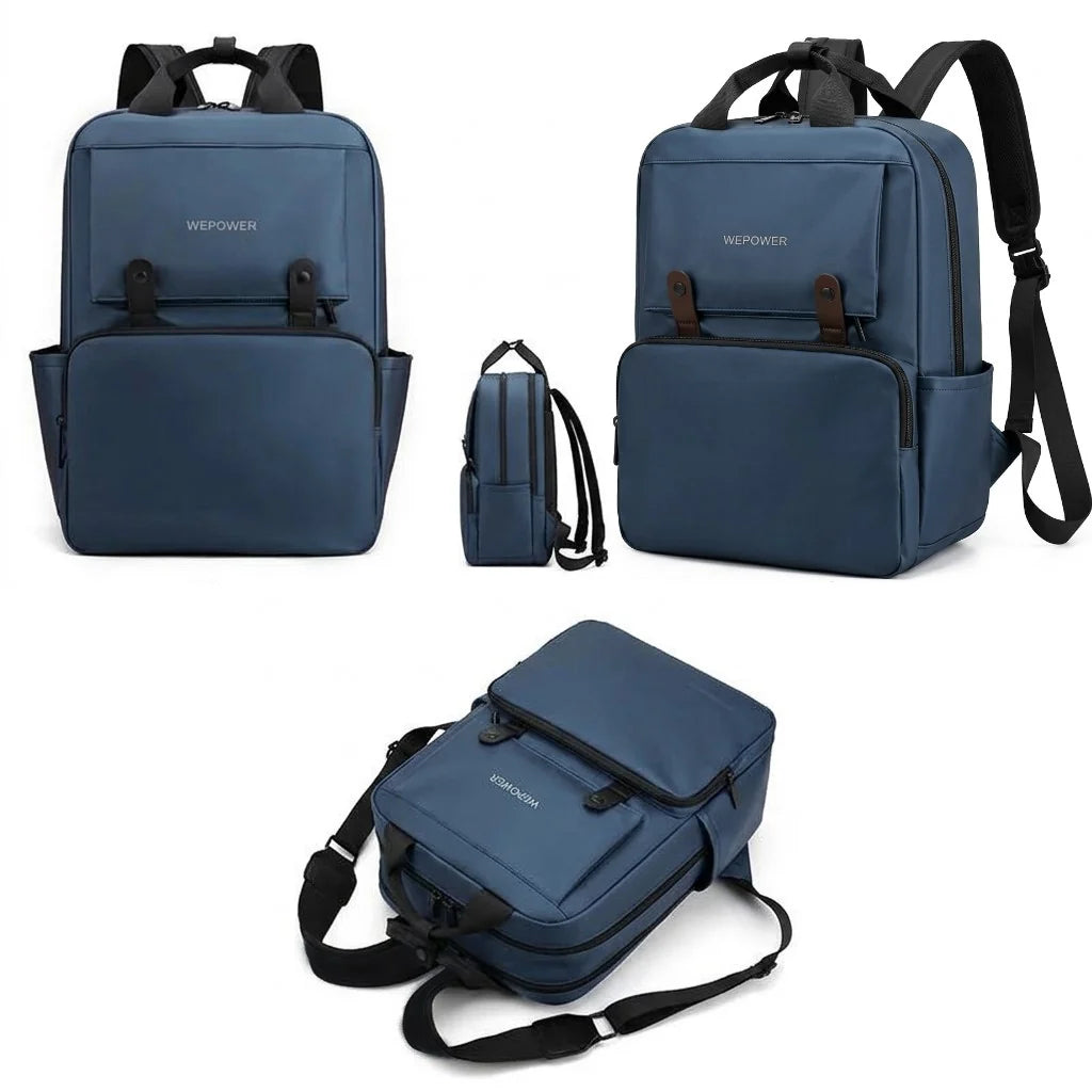 We Power Casual Unisex Backpack for Teenagers | 15" Laptop Compatible | Water Resistant | Blue