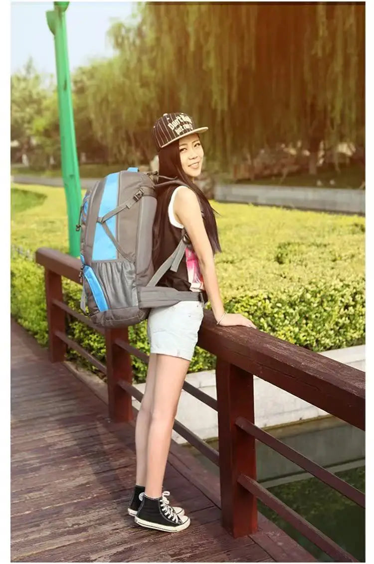 Huntvp 60L High Grade Hiking & Travel Backpack – Waterproof Trekking Bag with Shoe Compartment