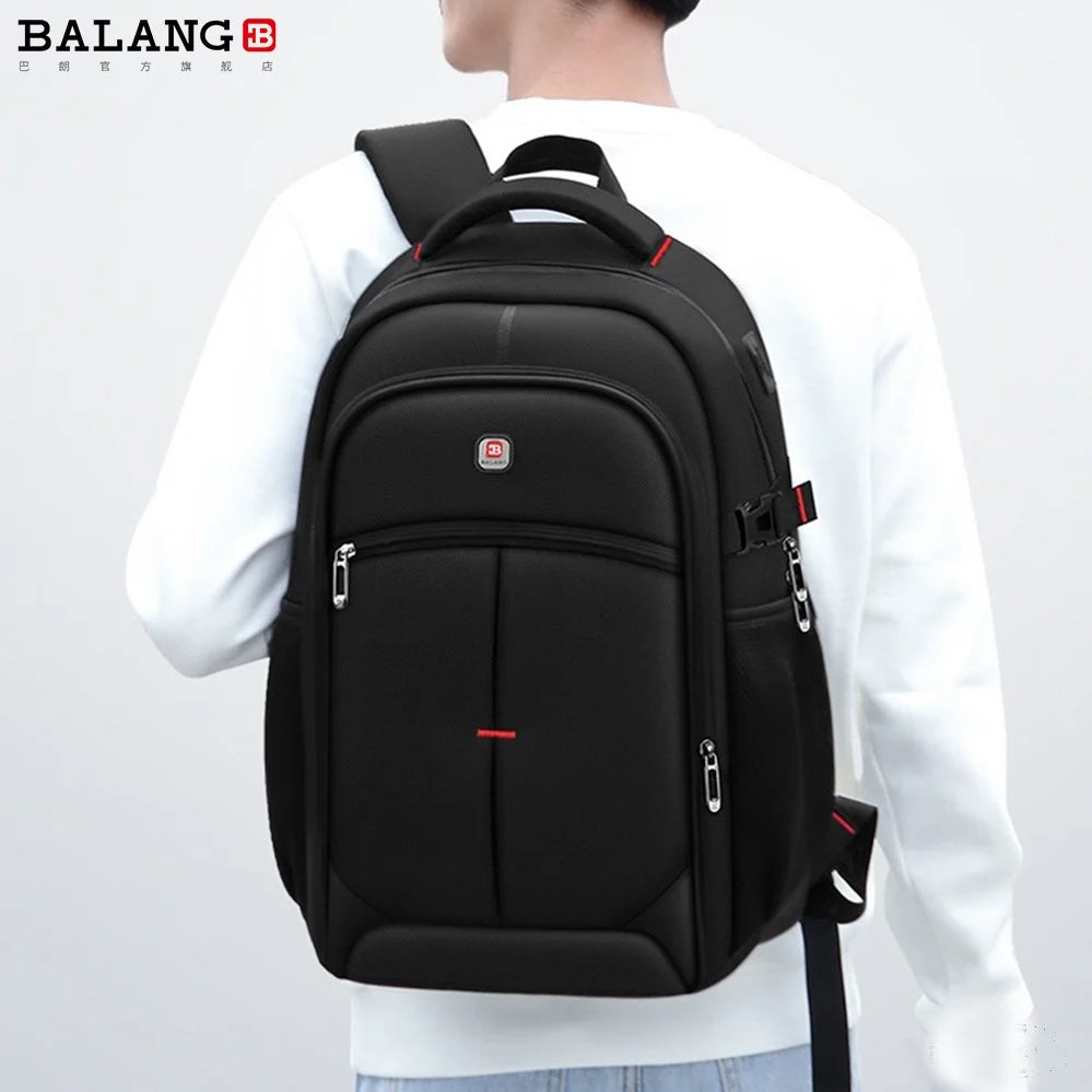 BALANG Expandable Travel Backpack Laptop 17″ Large Size | Waterproof Travel & Business Bag with USB Port, 30LCapacity