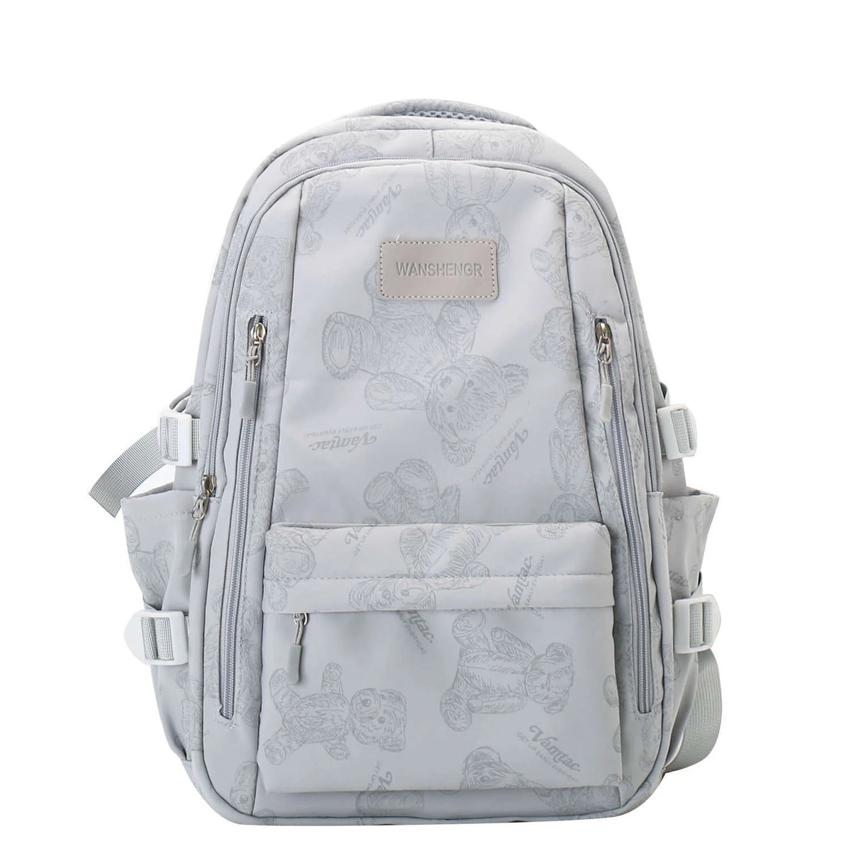 YIMIBAG Cute Teddy Design Backpack – Kawaii 16.9" Lightweight Waterproof School & Travel Bag (8 Pockets)