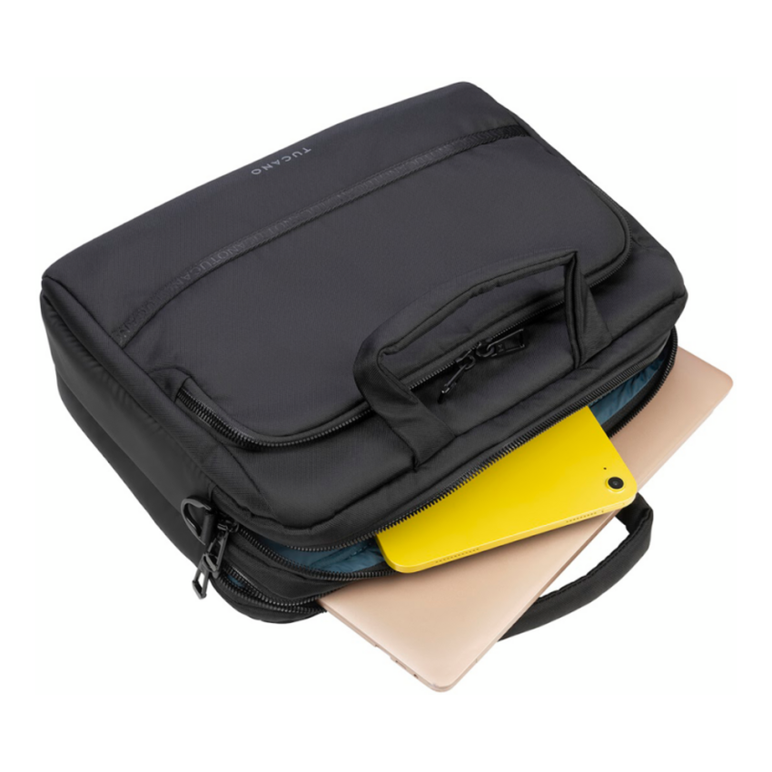 TUCANO Player 15.6" Laptop Bag Double Compartment | Recycled Fabric | Fits 16" MacBook Pro