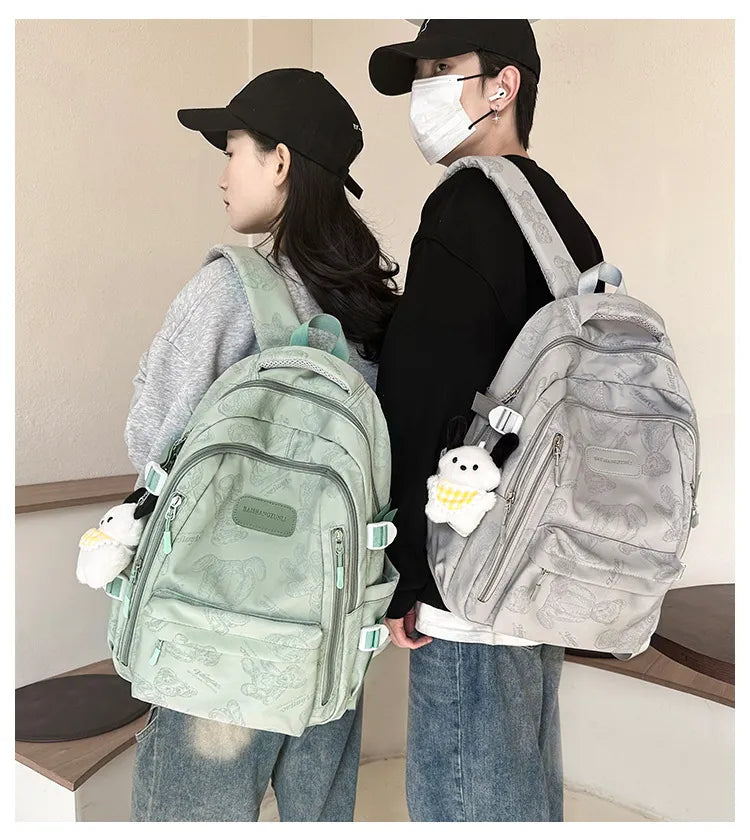 YIMIBAG Cute Teddy Design Backpack – Kawaii 16.9" Lightweight Waterproof School & Travel Bag (8 Pockets)