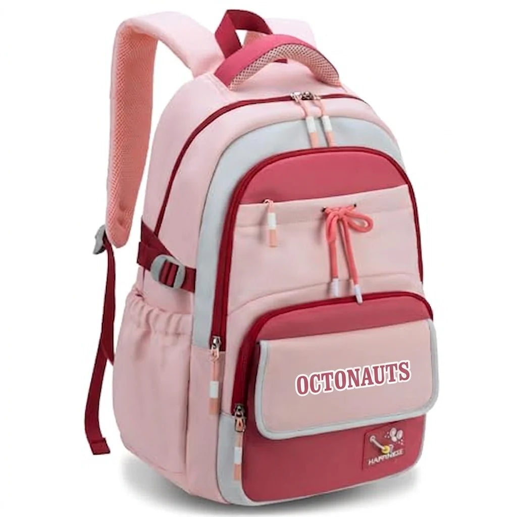 Octanauts Zenvy Cute Waterproof Large Capacity School Backpack for Girls – Multi-Compartment Laptop Travel Bag (15.6”)