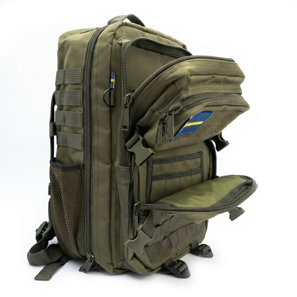 Assault 45L Tactical Outdoor Backpack Green – MOLLE System, Military, Hiking, Travel & Training Bag