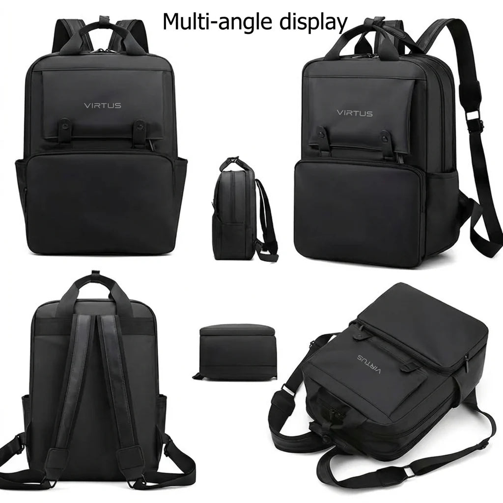 VIRTUS Casual Unisex Fashion Backpack for Teenagers | 15" Laptop Compatible | Water Resistant