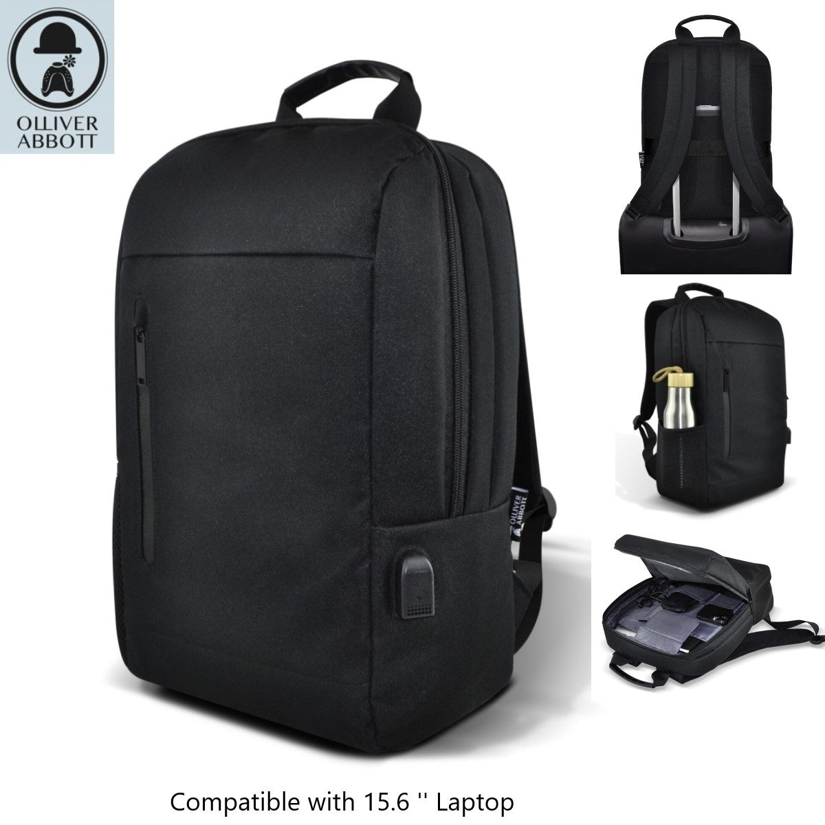 Oliver Abbot Laptop Backpack Boston 15 – Eco-Friendly Executive Design (15.6")