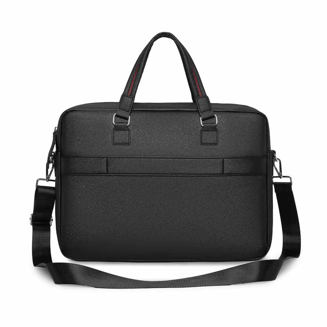 ThinkClub T310 15.6" Laptop Bag – Leatherette Briefcase with Shoulder Strap (Black)