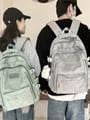 YIMIBAG Cute Teddy Design Backpack – Kawaii 16.9" Lightweight Waterproof School & Travel Bag (8 Pockets)