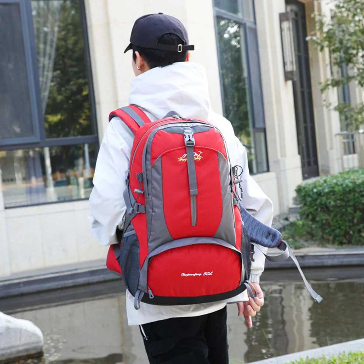 Outland 50L Waterproof Hiking & Travel Backpack – Shoe Compartment, Waist & Chest Support