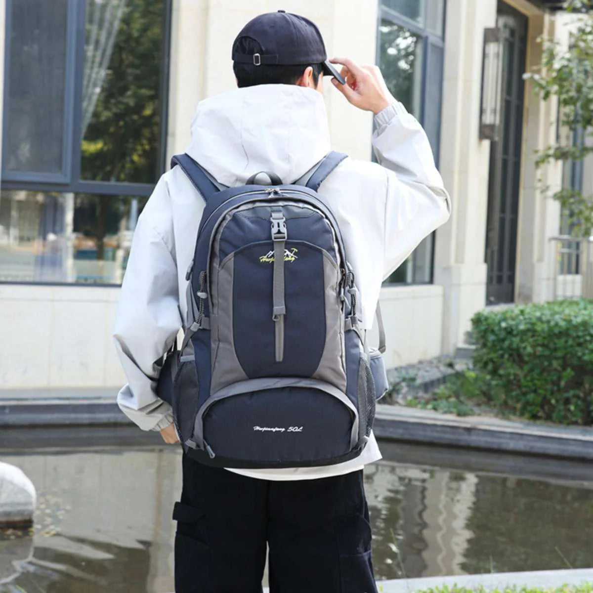 Outland 50L Waterproof Hiking & Travel Backpack – Shoe Compartment, Waist & Chest Support