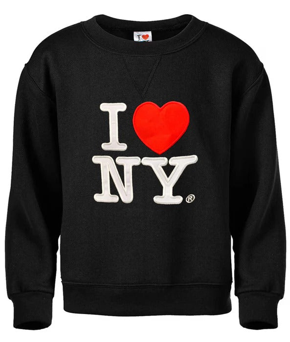 I Love NY Unisex Black Fleece Sweatshirt – Soft, Warm & Authentic