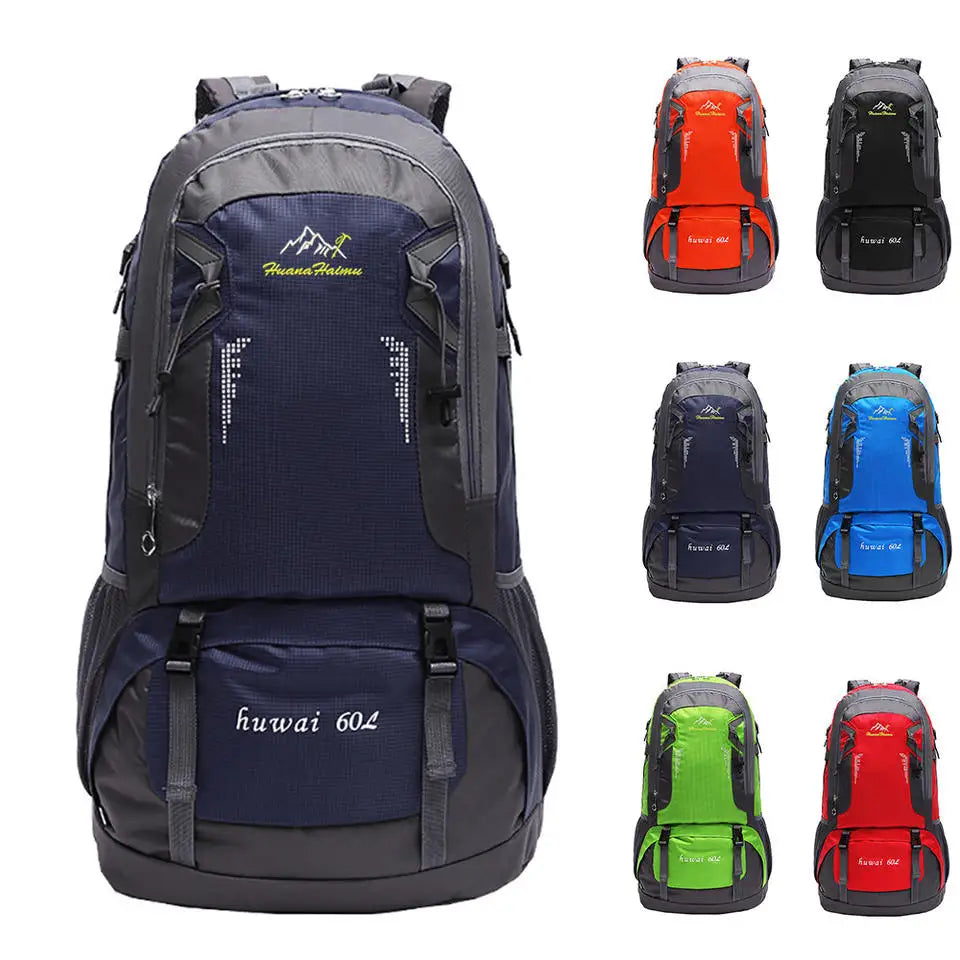 Huntvp 60L High Grade Hiking & Travel Backpack – Waterproof Trekking Bag with Shoe Compartment