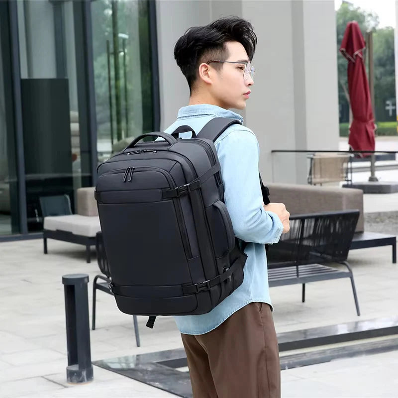 HANKE Expandable Travel Backpack 32L-40L – Waterproof Cabin Backpack with USB Port & Laptop Compartment