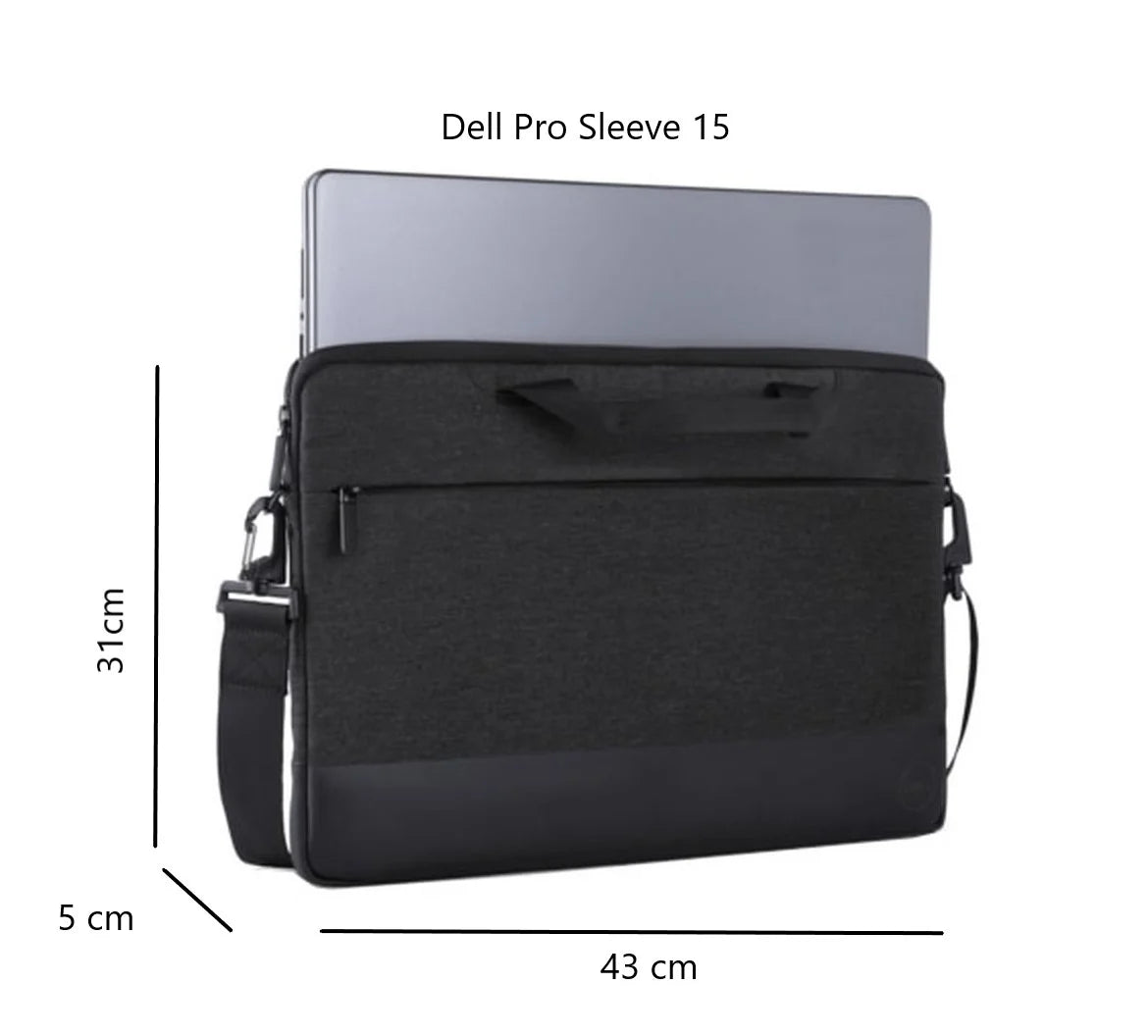 Dell Pro Sleeve 15.6″ Original Laptop Bag – Water Resistant with Shoulder Strap