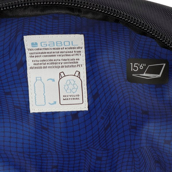 GABOL Pixel 15.6” Laptop Backpack – 25L RPET Recycled Material | Water-Repellent | 47×33×19 cm