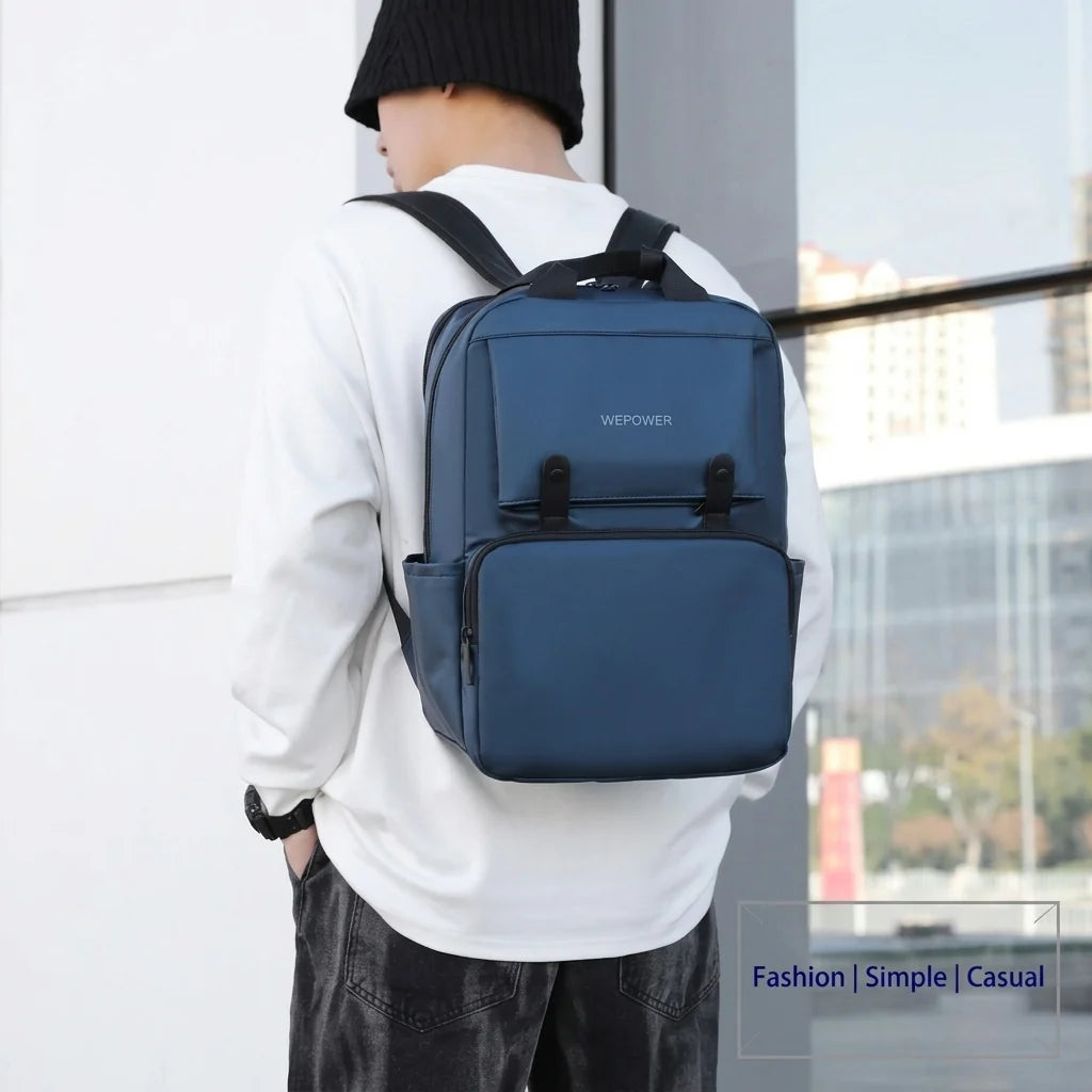 We Power Casual Unisex Backpack for Teenagers | 15" Laptop Compatible | Water Resistant | Blue