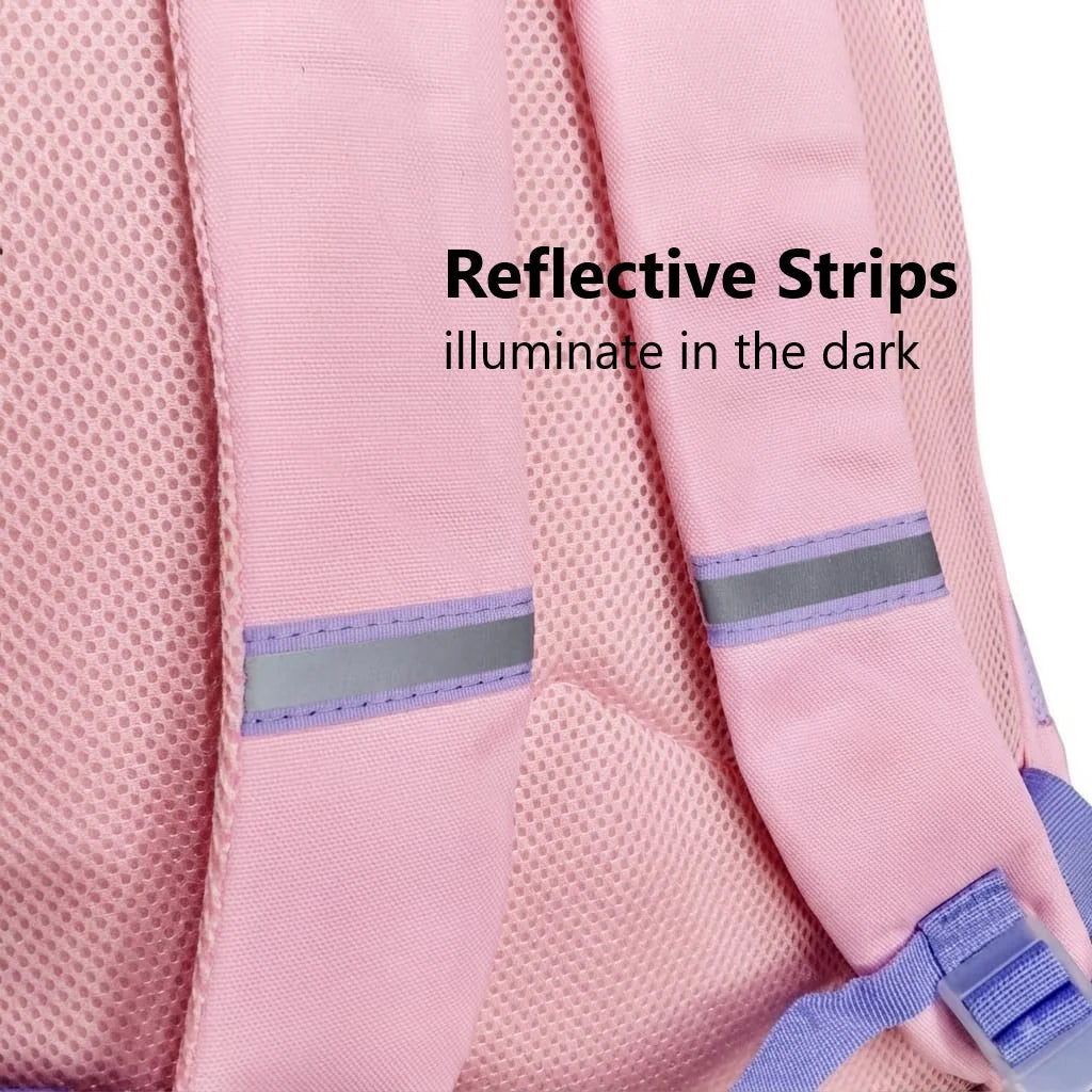 XBX Kids School Bag (Pink) – Imported with Pencil Pouch, Class 1–4