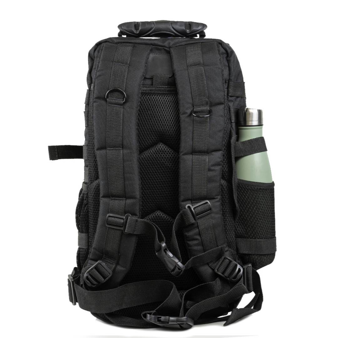 Army Assault 45L Tactical Outdoor Backpack Black – MOLLE System, Military, Hiking, Travel & Training Bag
