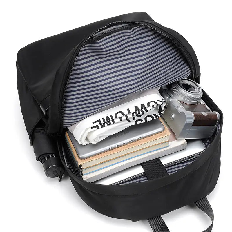 Black Polyester Laptop Backpack for Professionals Students