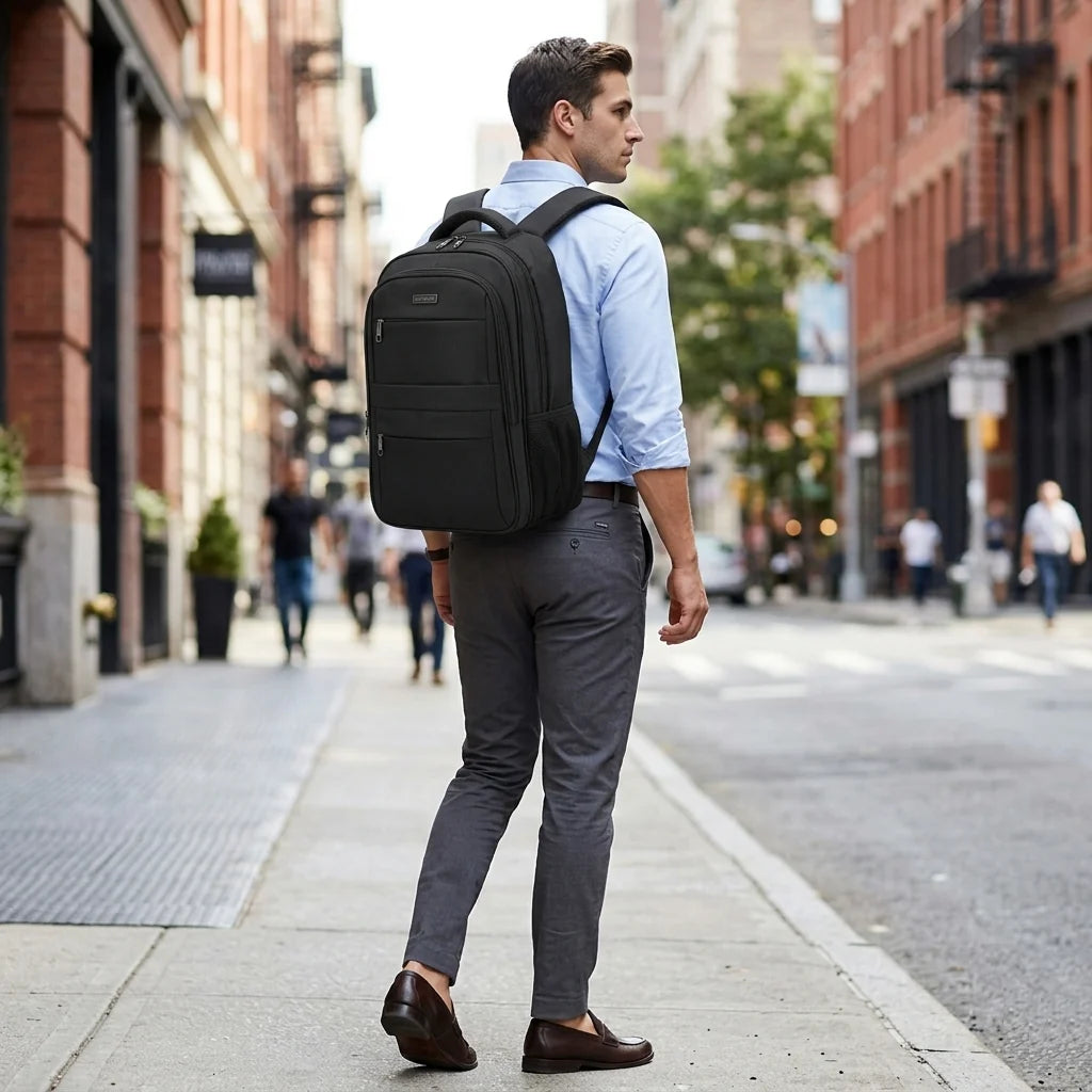 FYS Anti-Theft Travel & Laptop Backpack 15.6" Waterproof School, College & Travel | Black