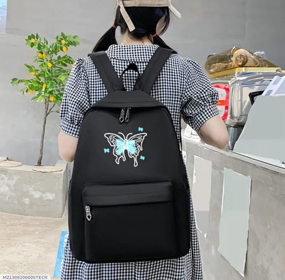 Black Butterfly Backpack for Students & Professionals