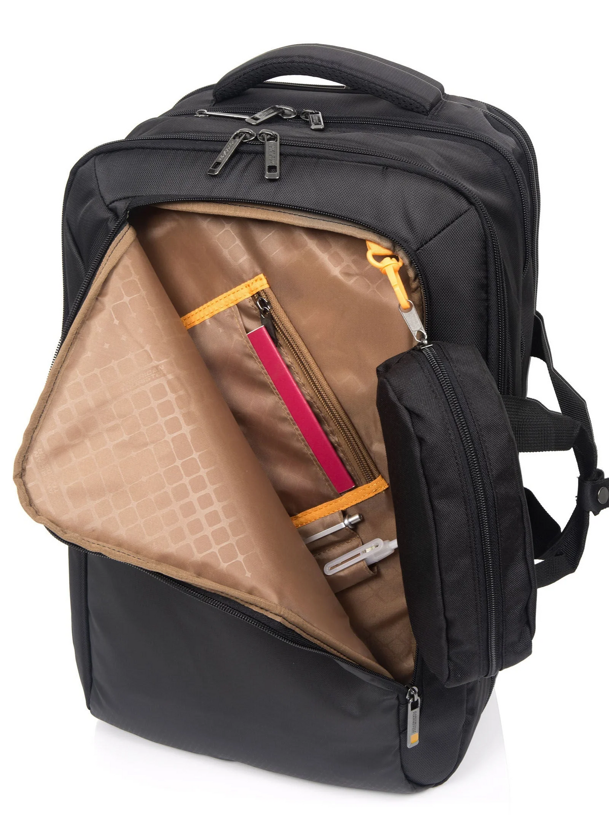 American Tourister Segno V Professional Backpack 17″ – USB Port, Lockable Laptop Compartment, Rain Cover | Black