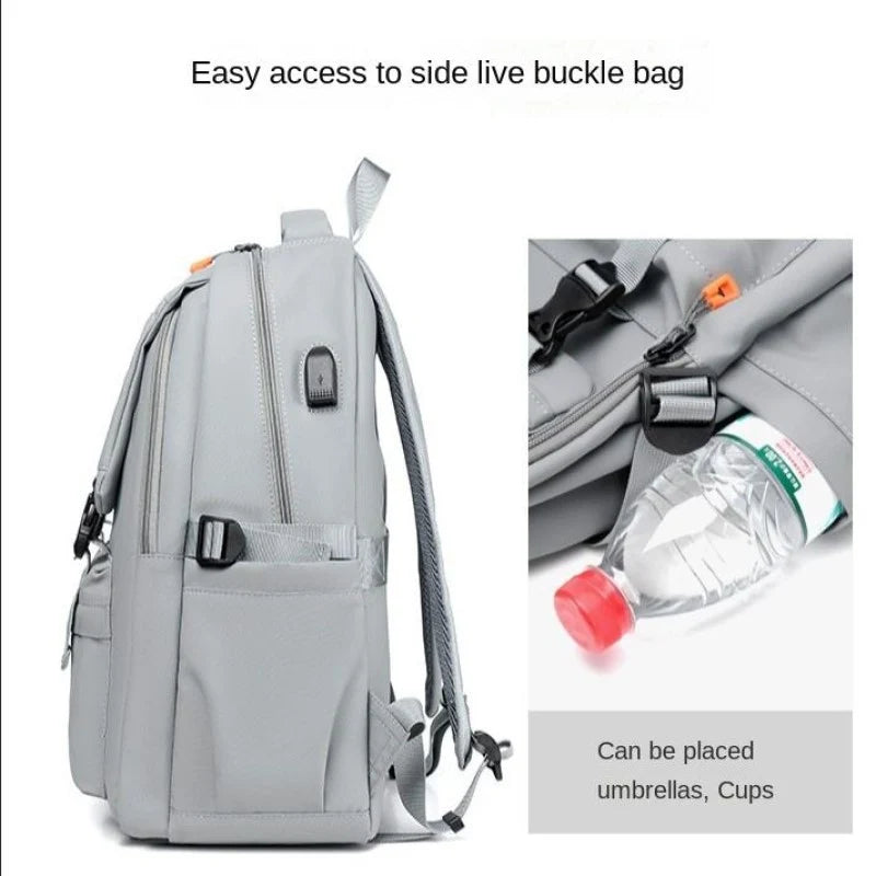 Street Pro 15.6" Waterproof Backpack with USB Charging Port – Stylish Teenager & College Bag