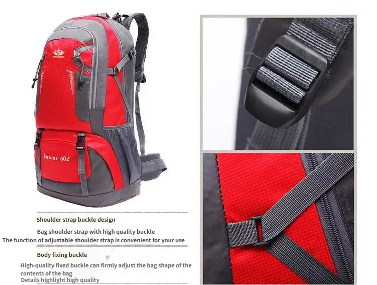 Huntvp 60L High Grade Hiking & Travel Backpack – Waterproof Trekking Bag with Shoe Compartment