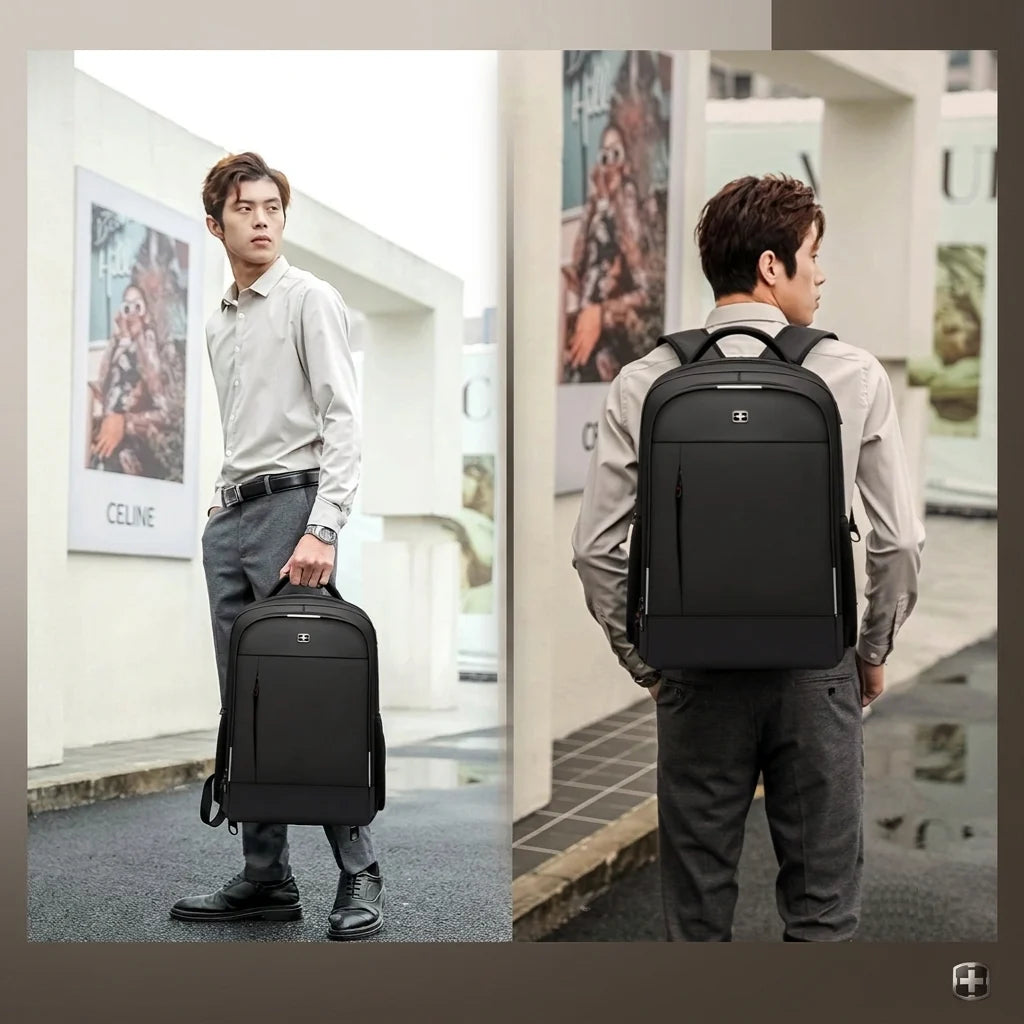 SWIGOR 17.3" Laptop Travel Backpack with USB Charging Port