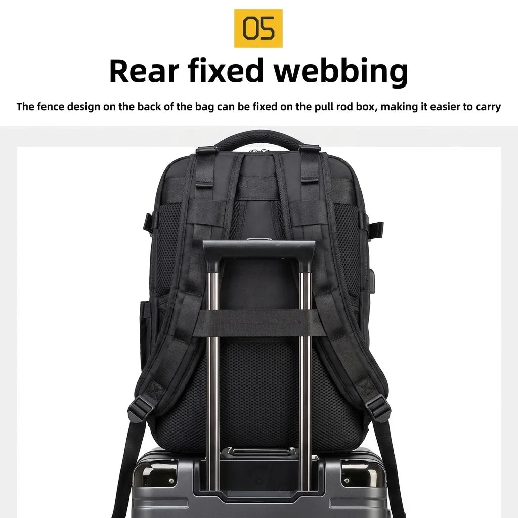 Trax Minimalist Essential Travel Backpack – Cabin Friendly - Waterproof with Shoe Compartment, 15.6" Laptop Compatible
