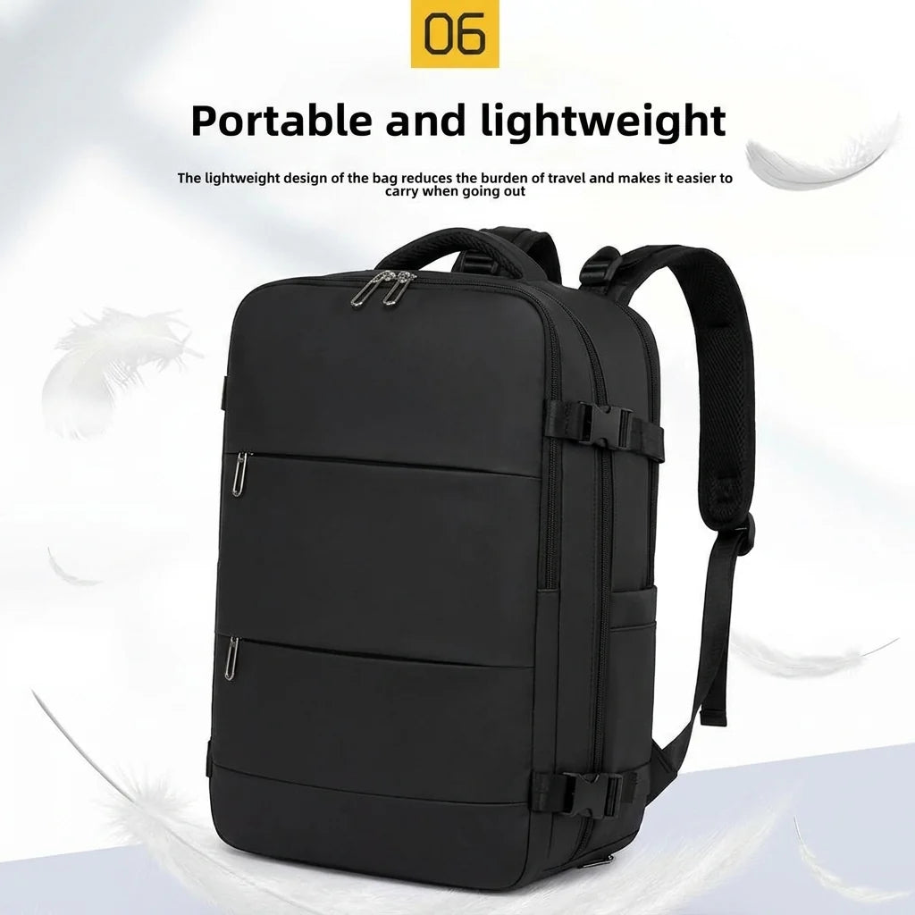 Trax Minimalist Essential Travel Backpack – Cabin Friendly - Waterproof with Shoe Compartment, 15.6" Laptop Compatible