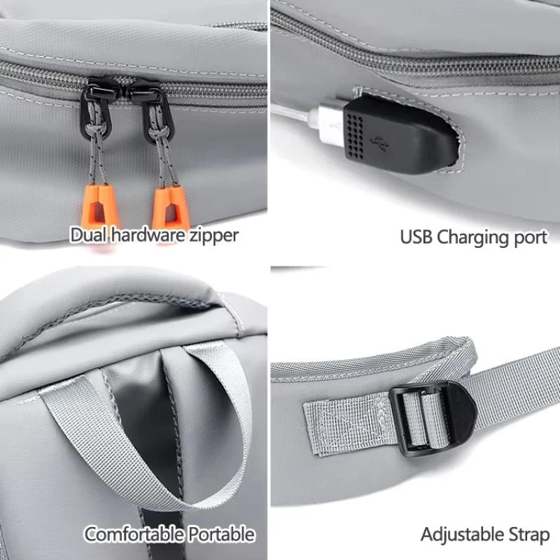 Street Pro 15.6" Waterproof Backpack with USB Charging Port – Stylish Teenager & College Bag