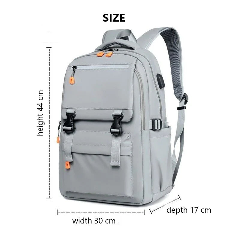 Street Pro 15.6" Waterproof Backpack with USB Charging Port – Stylish Teenager & College Bag