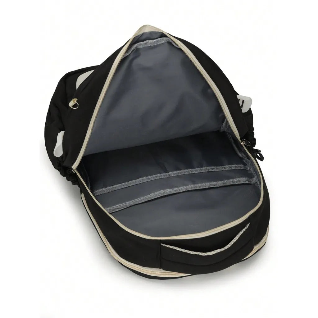 New Era Fashion School Backpack – Premium Water-Resistant Nylon, Laptop Compartment & Trolley Strap