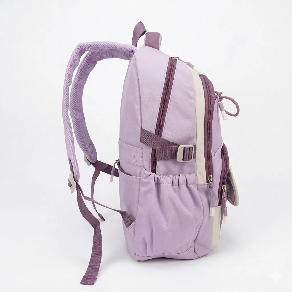 Octanauts Zenvy Cute Waterproof Large Capacity School Backpack for Girls – Multi-Compartment Laptop Travel Bag (15.6”)