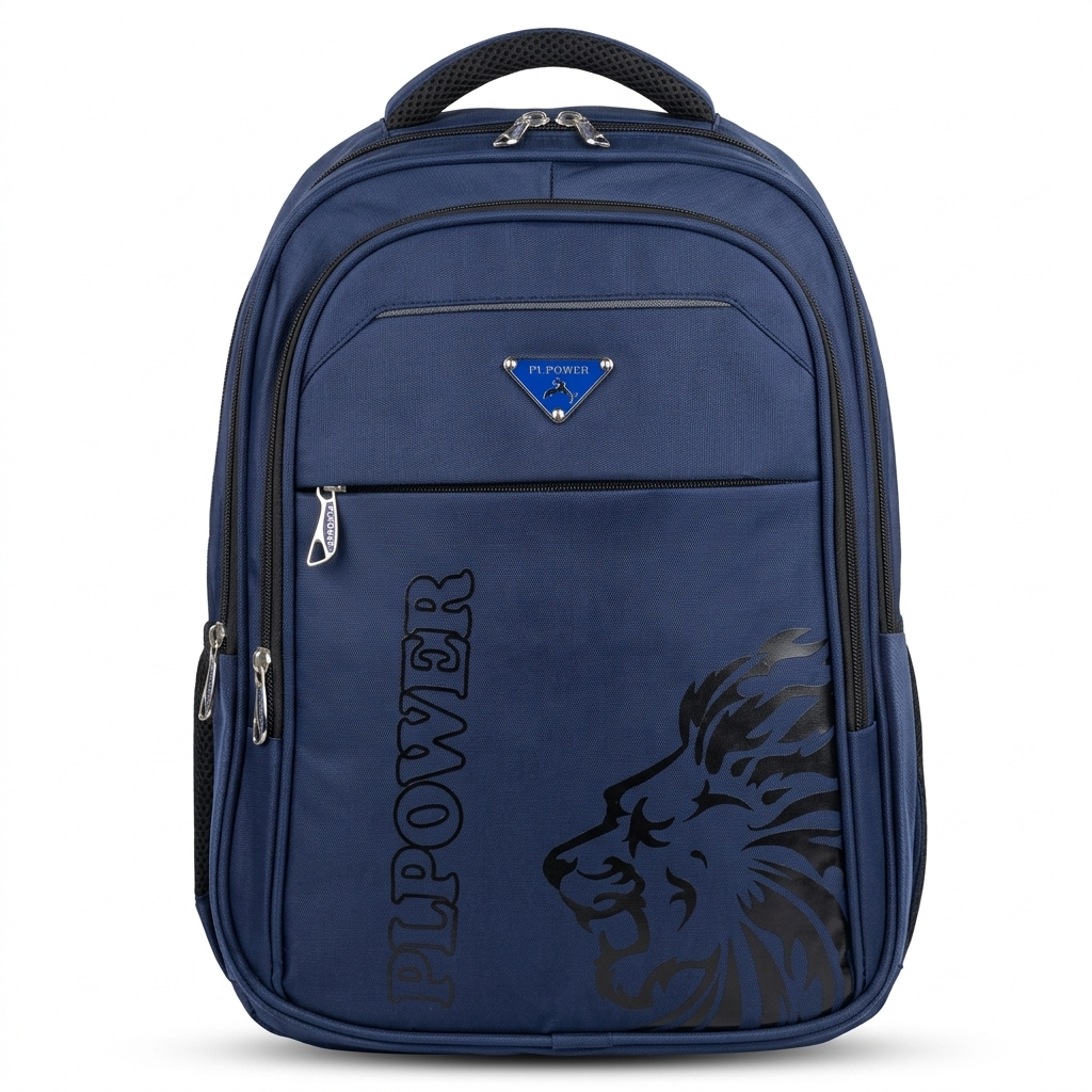 PL Power Waterproof School & Travel Backpack – USB & AUX Port | Premium Polyester Laptop Bag (Class 8–10)