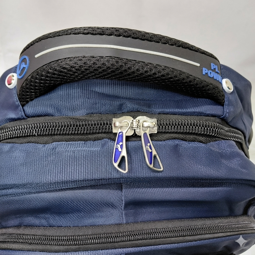 PL Power Waterproof School & Travel Backpack – USB & AUX Port | Premium Polyester Laptop Bag (Class 8–10)