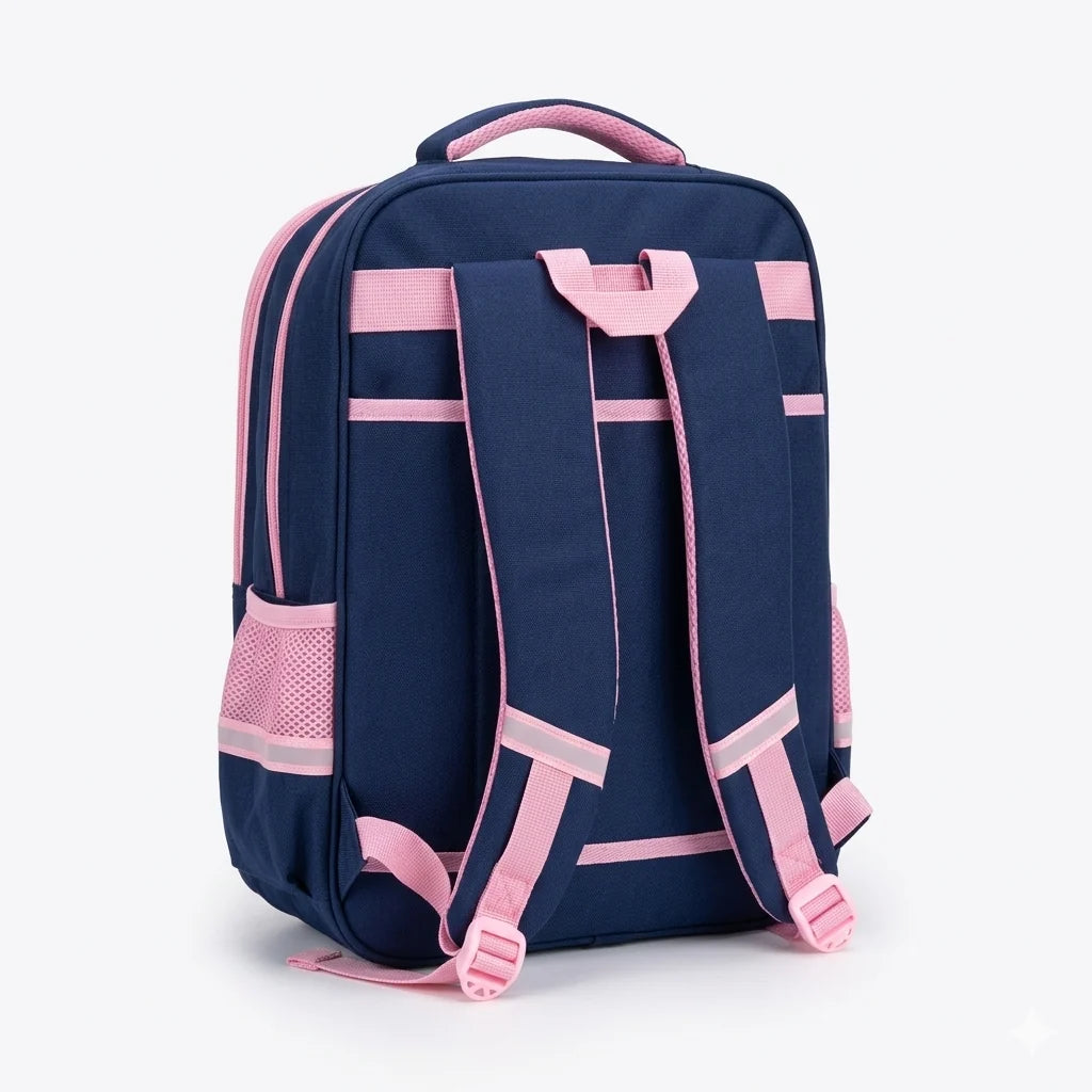 KUBINX British Design School Backpack – 180° Open Book Compartment | Lightweight Oxford Material (Grade 3–5)