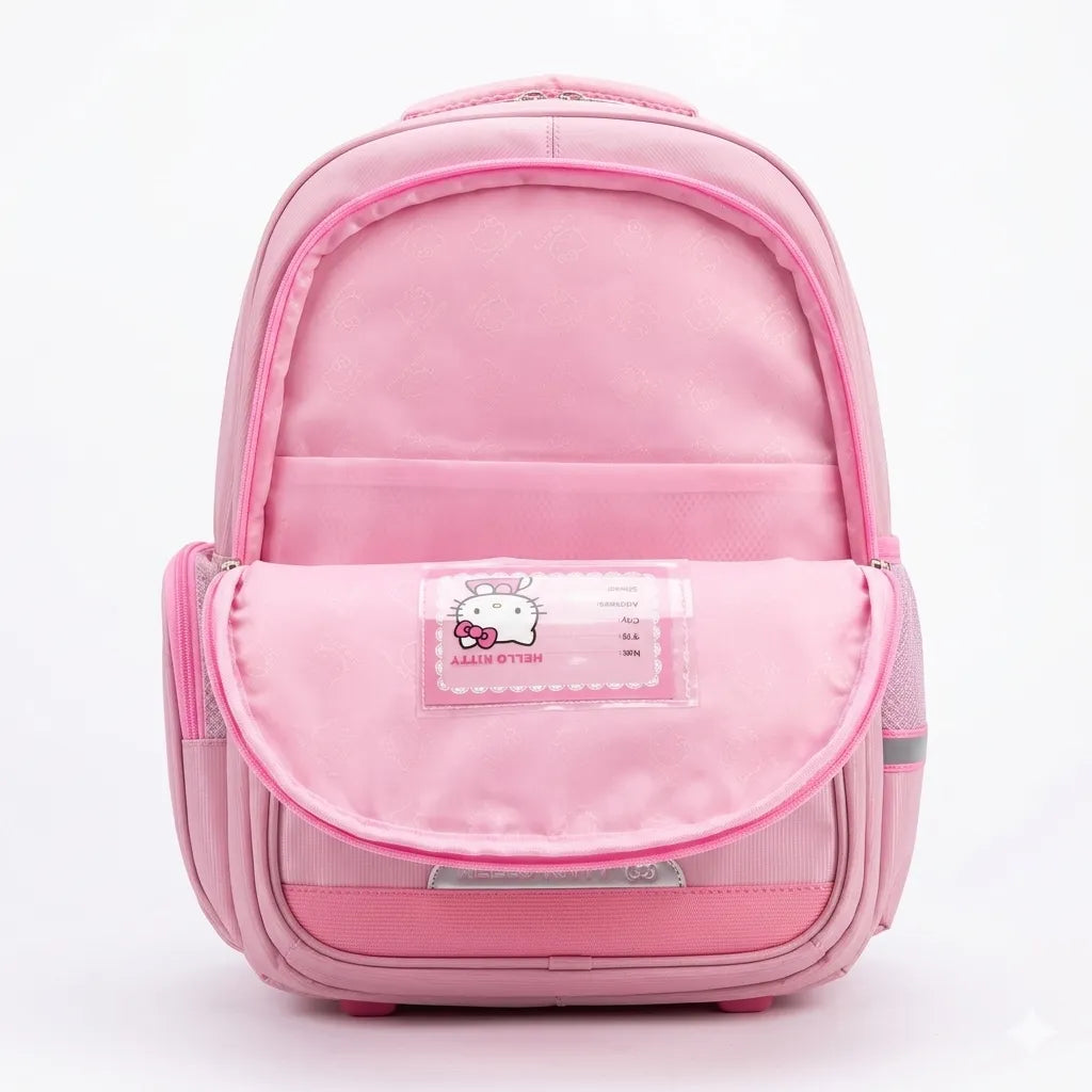 Hello Kitty Girls School Backpack – Junior Class Lightweight Waterproof Bag with Laptop Pocket
