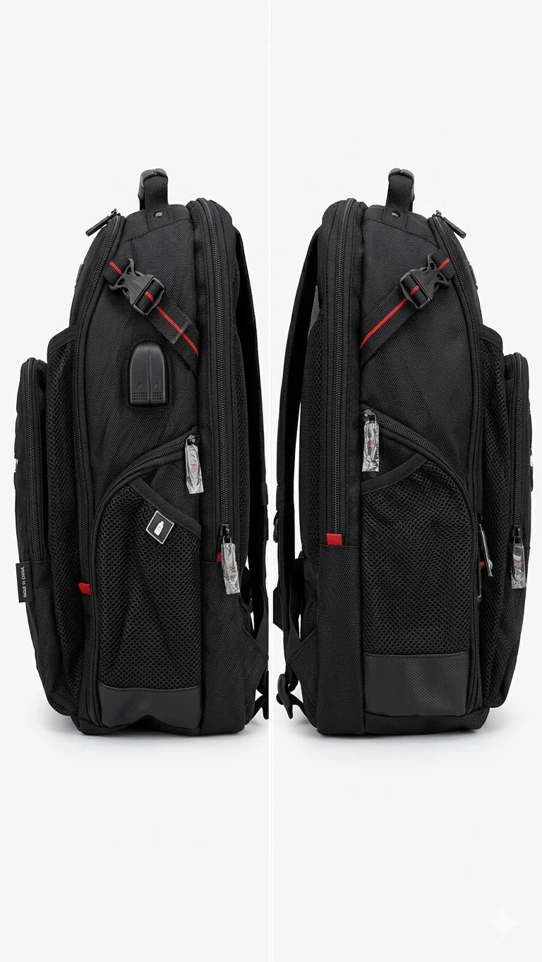 Victoria Cross Travel Business Backpack 15.6″ Laptop Bag with USB & AUX Port – Water-Resistant, Unisex Office & Travel Backpack