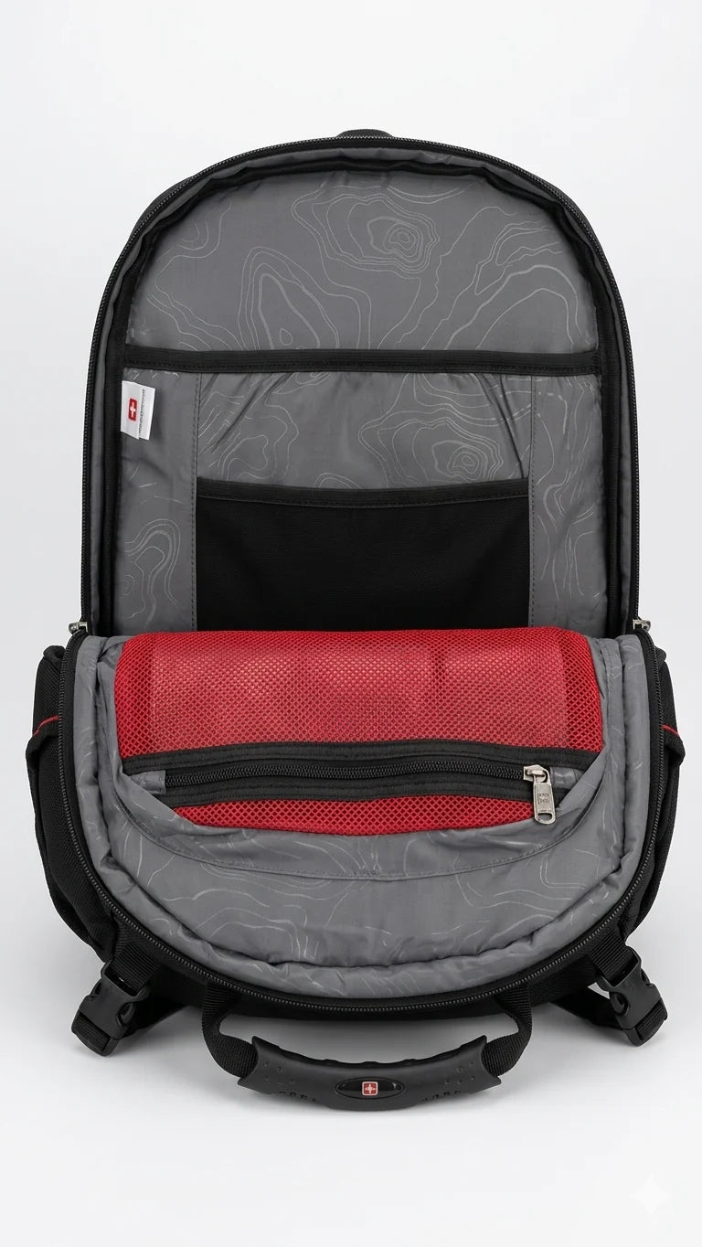 Victoria Cross Travel Business Backpack 15.6″ Laptop Bag with USB & AUX Port – Water-Resistant, Unisex Office & Travel Backpack