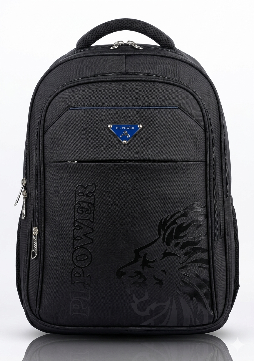 PL Power Waterproof School & Travel Backpack – USB & AUX Port | Premium Polyester Laptop Bag (Class 8–10)