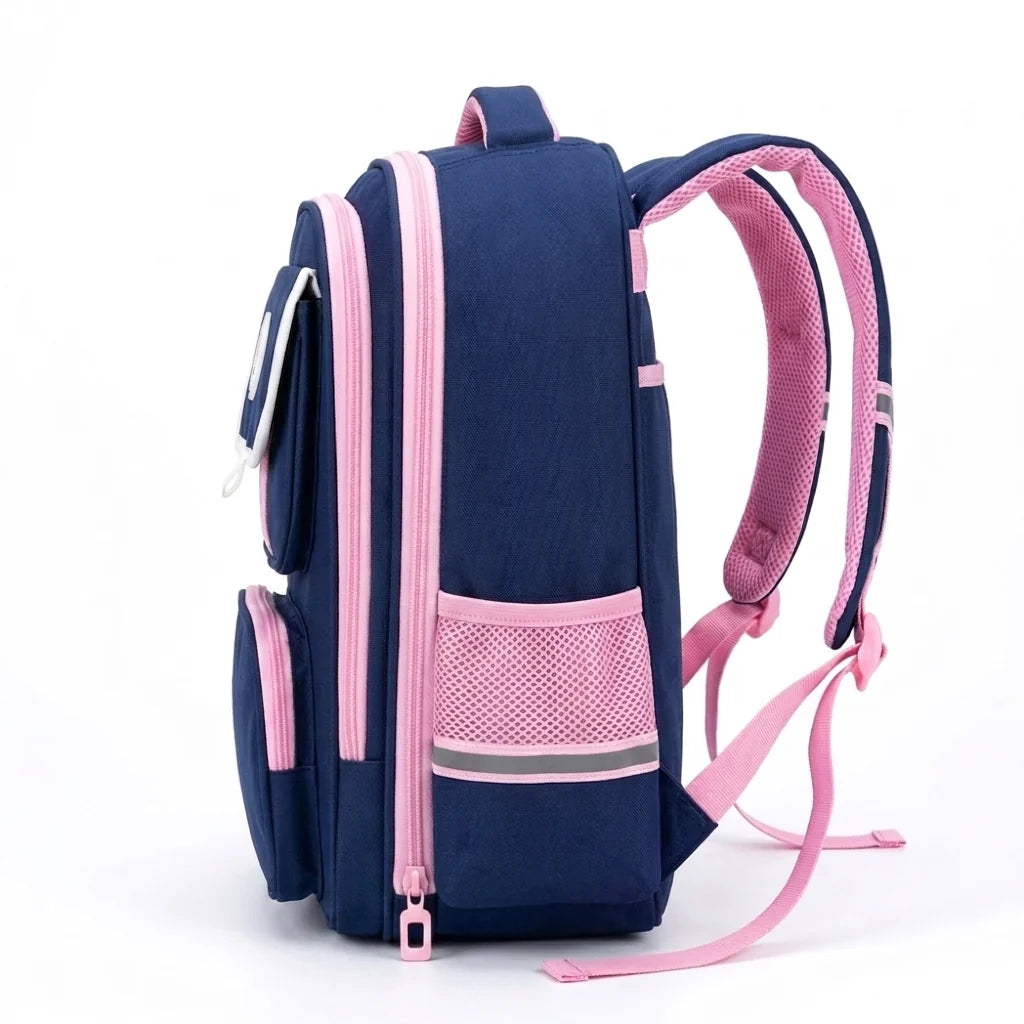 KUBINX British Design School Backpack – 180° Open Book Compartment | Lightweight Oxford Material (Grade 3–5)