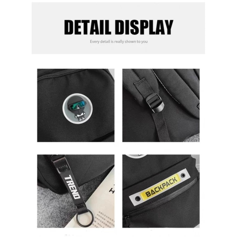 Trend School & College Backpack, Mascot Design – Waterproof, Laptop Sleeve, Anti-Theft, 48×31×18 cm