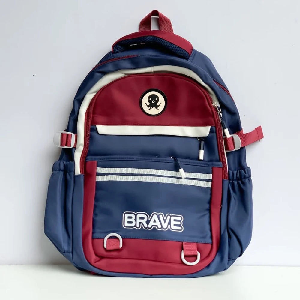 Brave Korean Style Backpack – Lightweight College & Travel Laptop Bag | 32×18×46 cm | Anti-theft Pocket