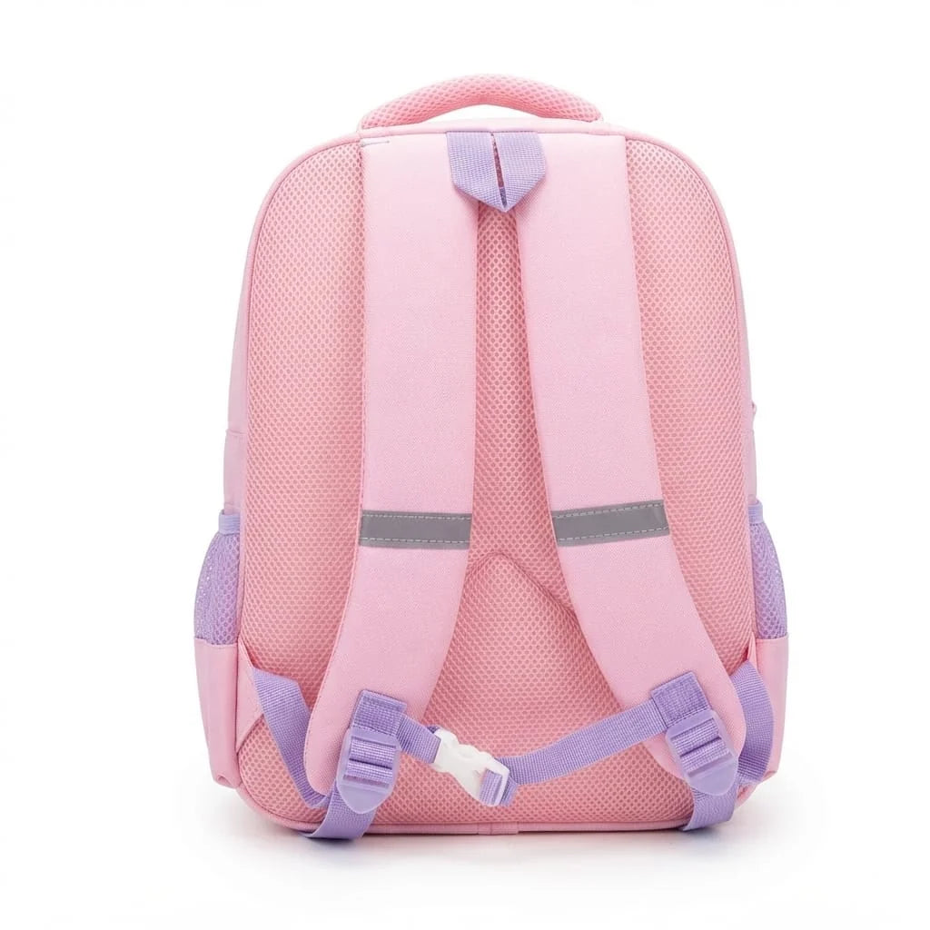 XBX Kids School Bag (Pink) – Imported with Pencil Pouch, Class 1–4