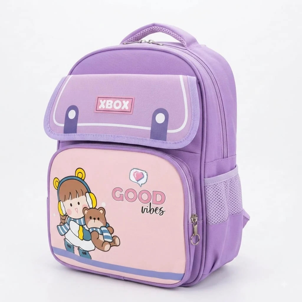 Good Vibes Imported School Bag for Nursery, Prep, Class One – Kids Backpack (Age 4-8)