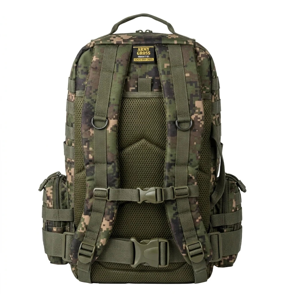 Alpha Tactical Backpack 45L – Digital Camouflage Green | MOLLE, Water Resistant Hiking Hunting Trekking Millitary Backpack