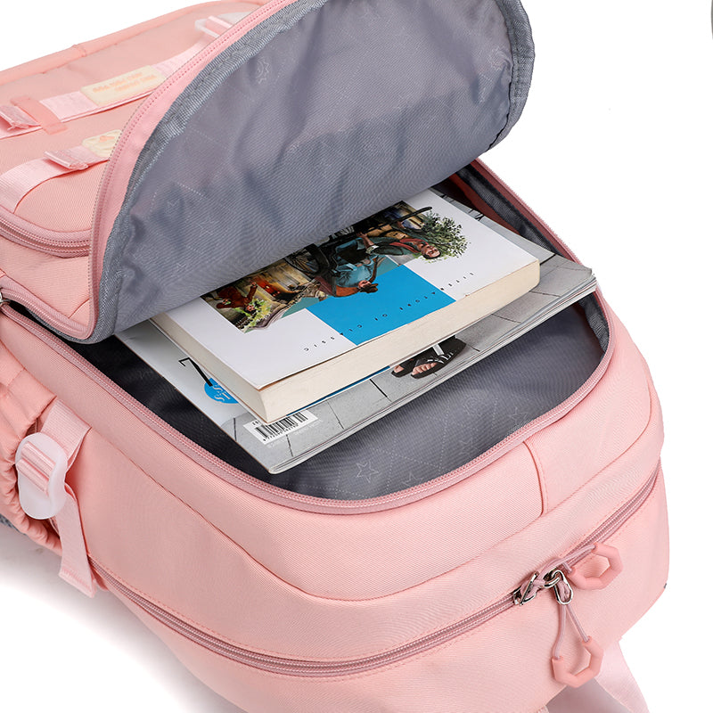 Cute Girls Premium Backpack for School, College & Daily Travel – 31x19x48 cm – Water Resistant, Multi-Pocket, Laptop Section